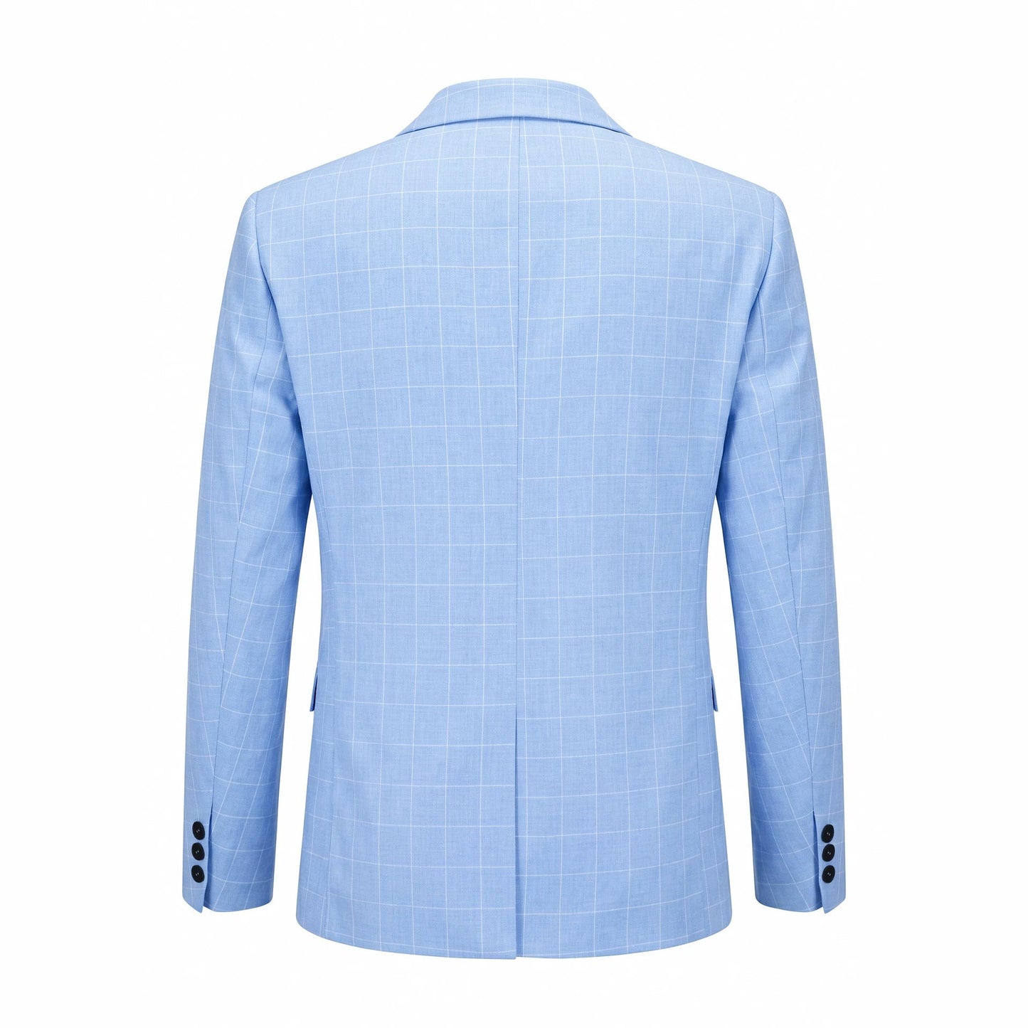Mens Light Business-Style Plaid Suit Jacket
