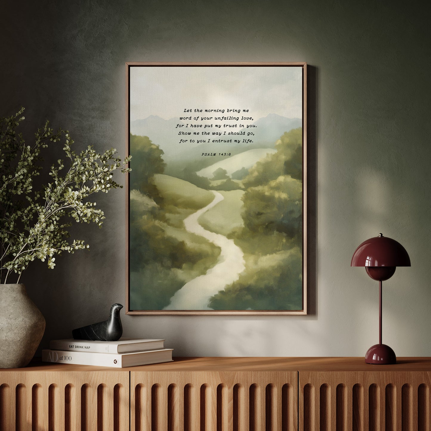 Guided Morning Path Psalm 143:8 Art Print
