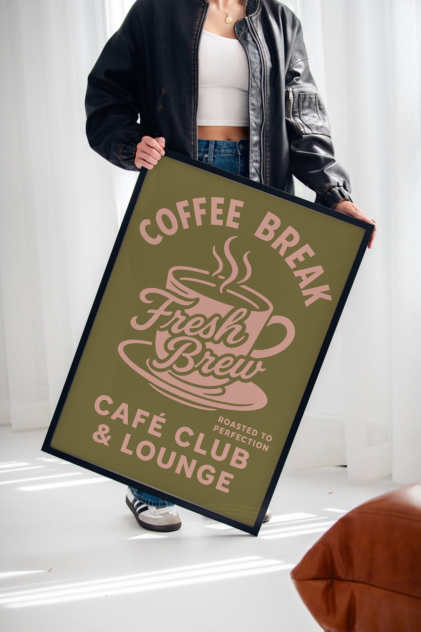 Affiche Rétro Café Fraîchement Préparé