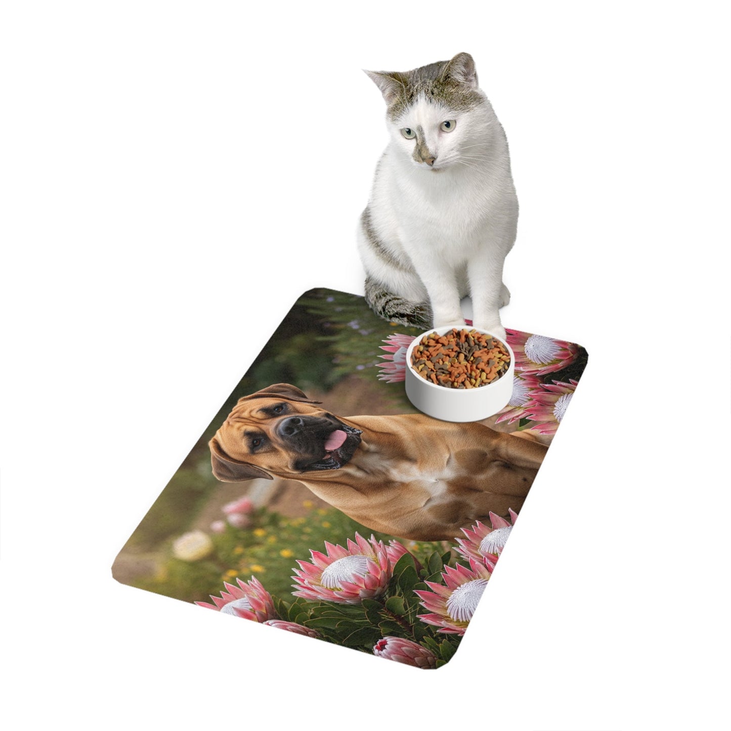 Tapis antidérapant pour animaux de compagnie – Tapis d'alimentation étanche pour chiens