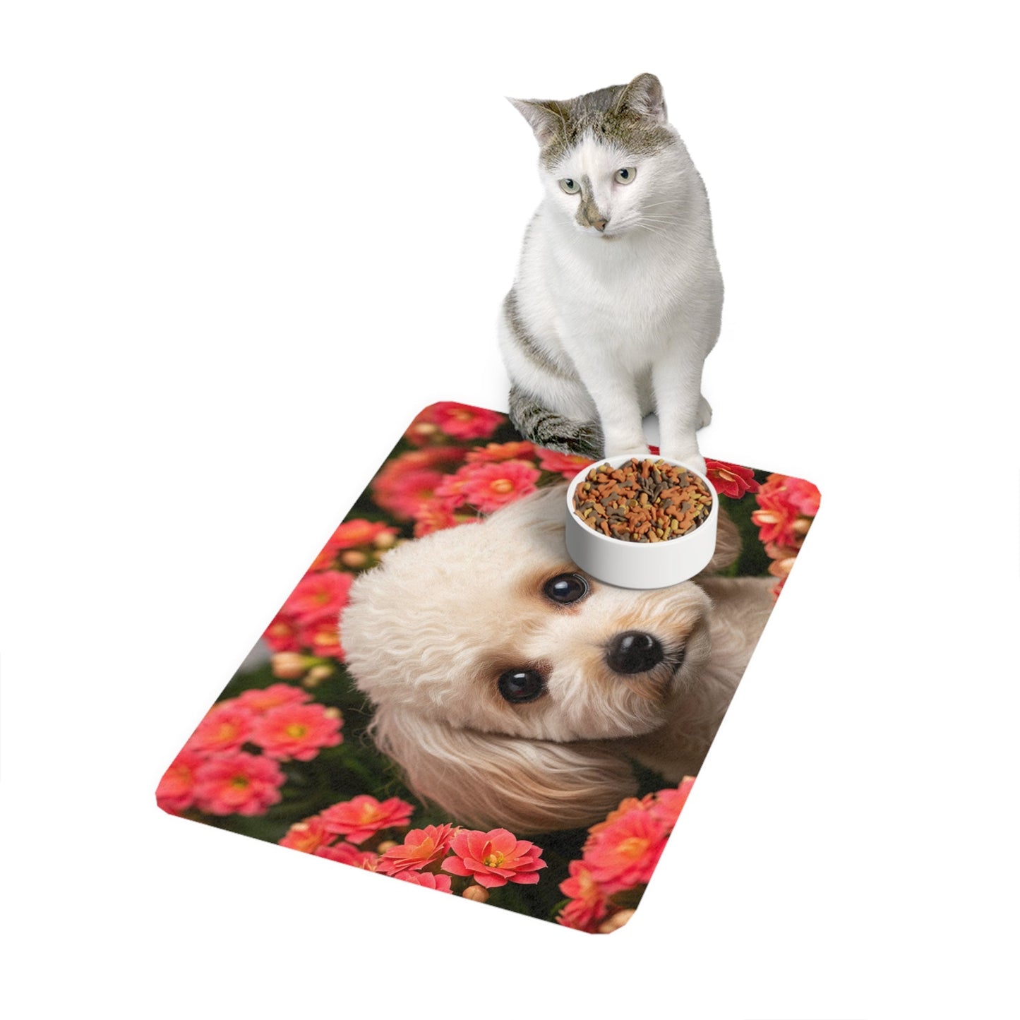 Tapis antidérapant pour animaux de compagnie – Tapis d'alimentation étanche pour chiens