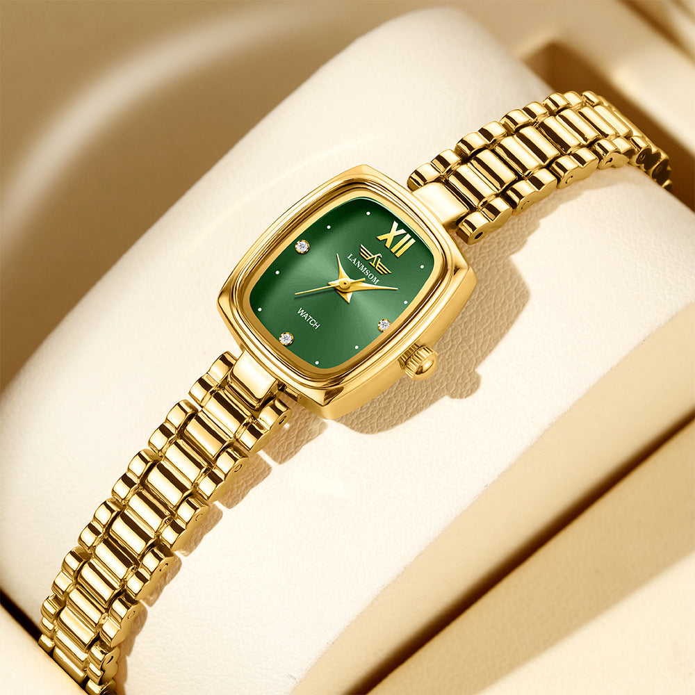 Niche Vintage Petite Gold Watch For Women