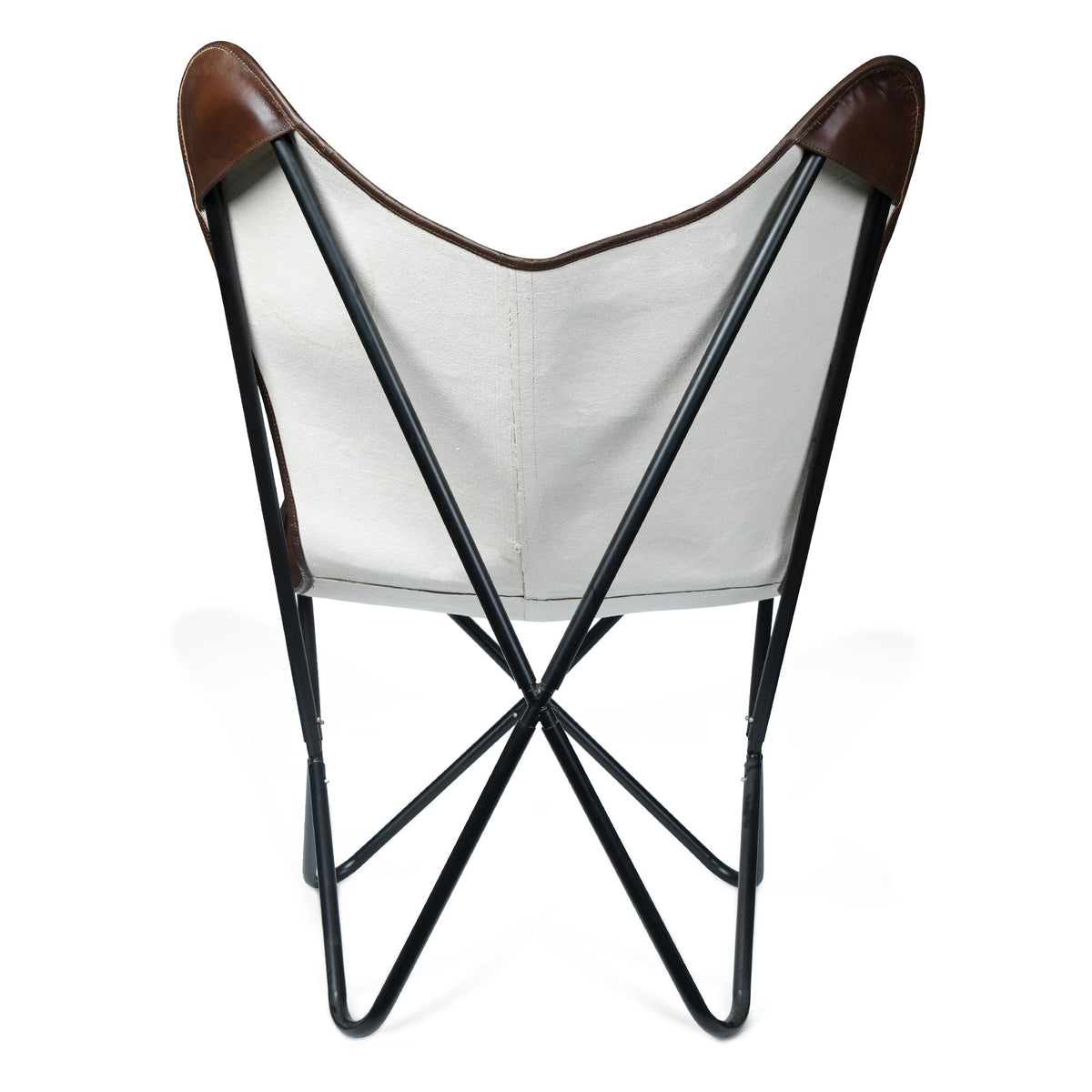 Fauteuil Papillon Cuir Foncé