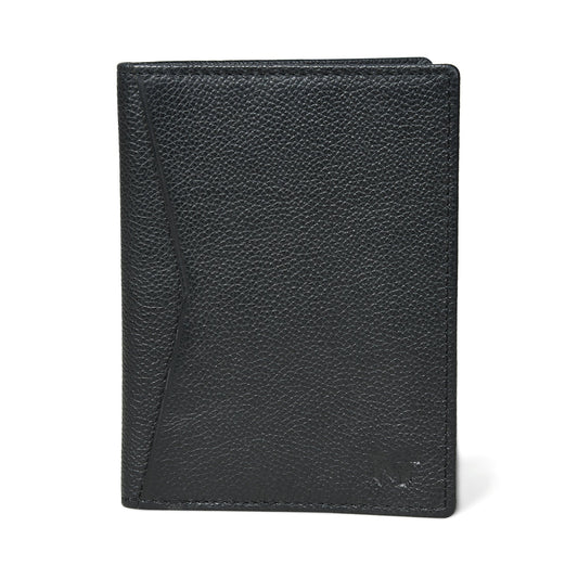 Porte-passeport noir avec pochette avant