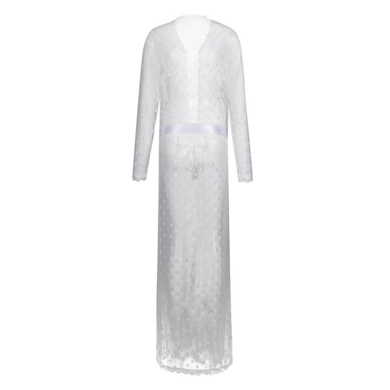 New Men's Japanese-style Polka Dot Lace Bathrobe