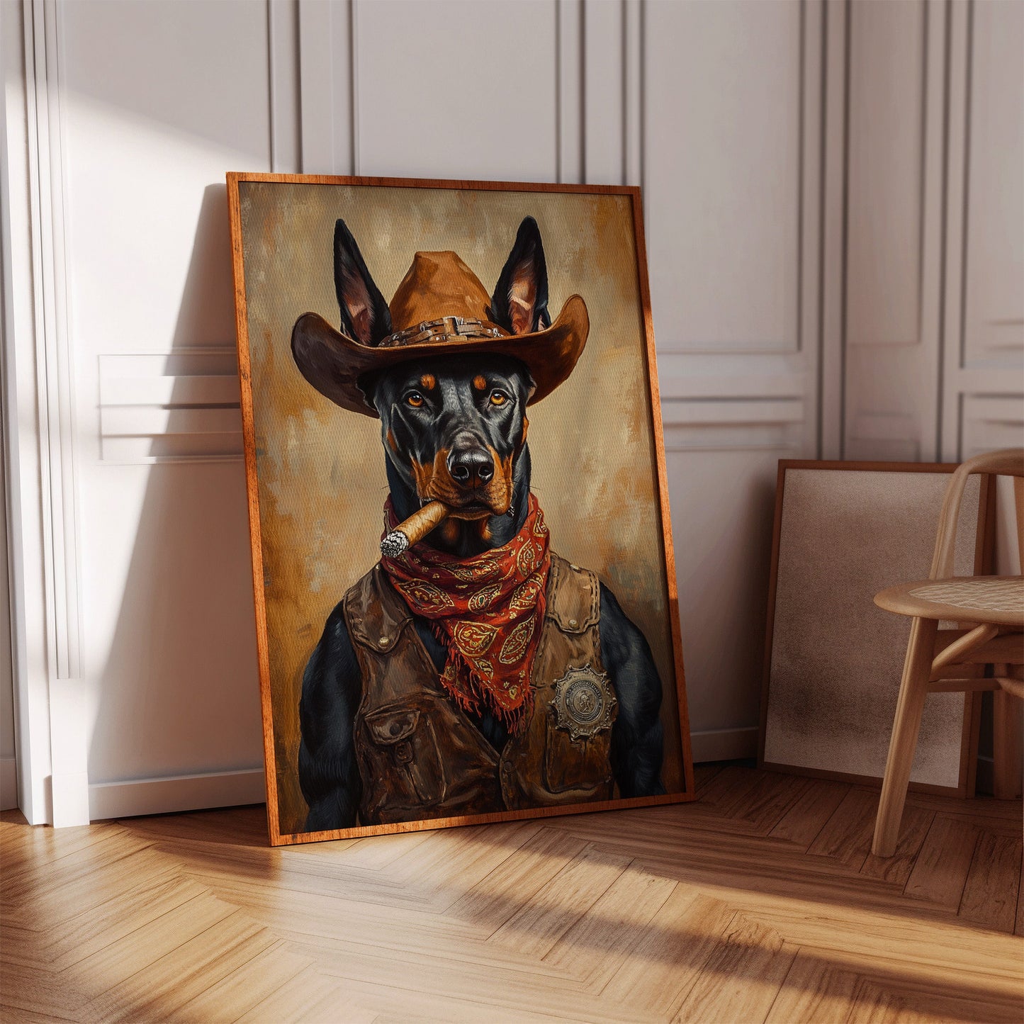 Dobermann Marshal mit stahlhartem Blick