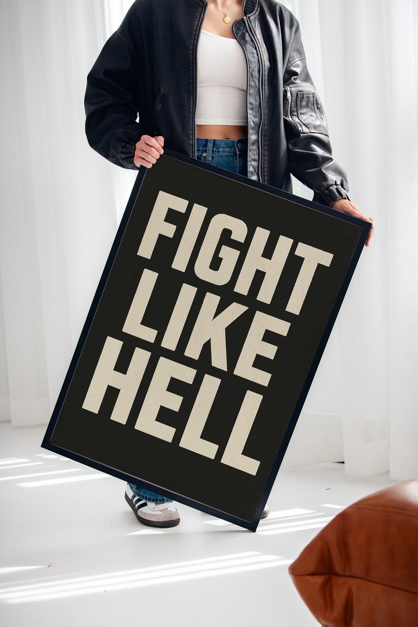 Affiche audacieuse "Bats-toi comme en enfer"