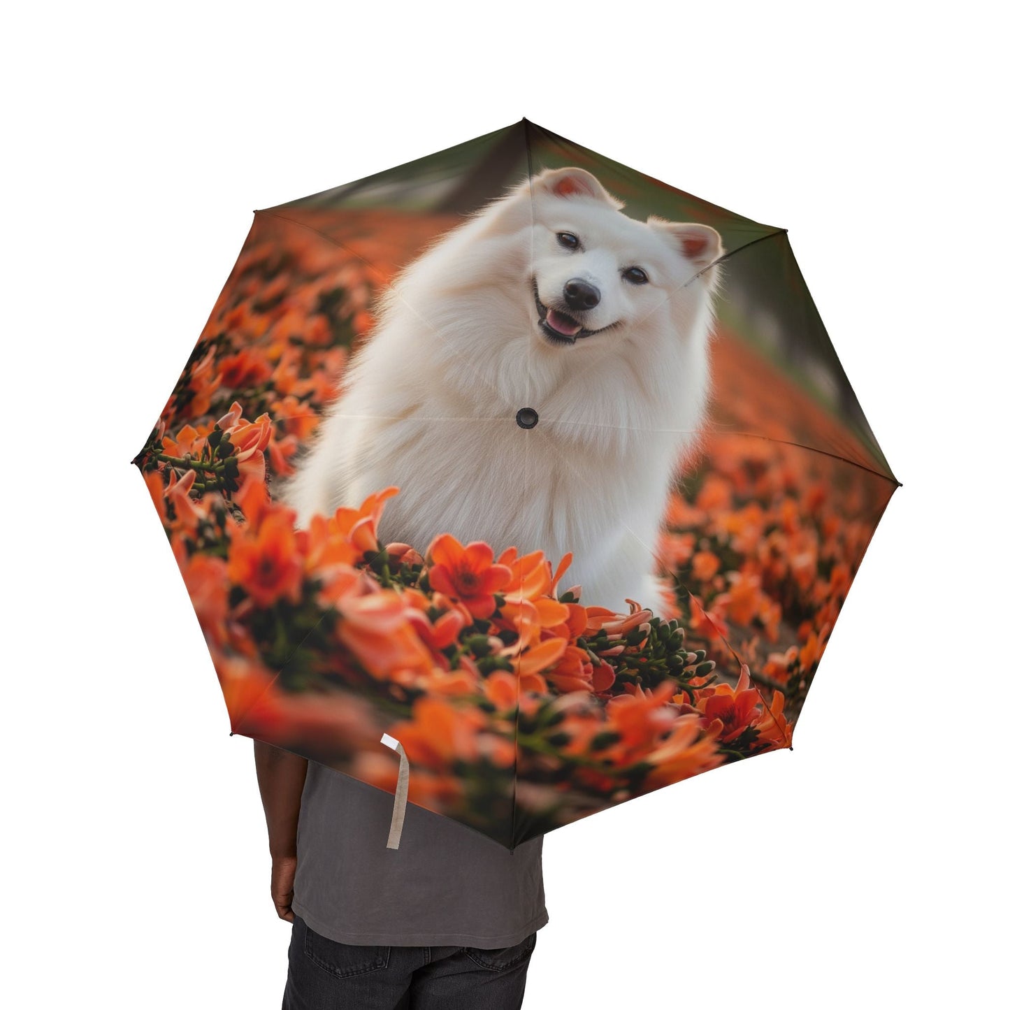 Parapluie semi-automatique 48" – Grand parapluie de voyage coupe-vent