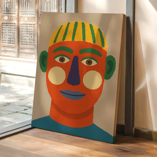 Rainbow Face with a Calm Smile