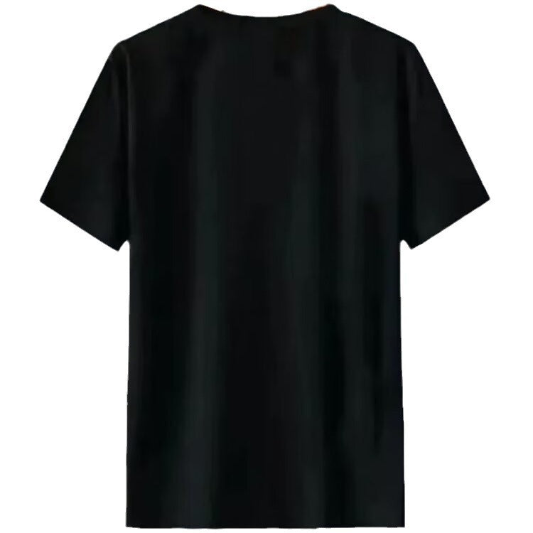 Summer Ice Silk Short Sleeve T-shirt Men