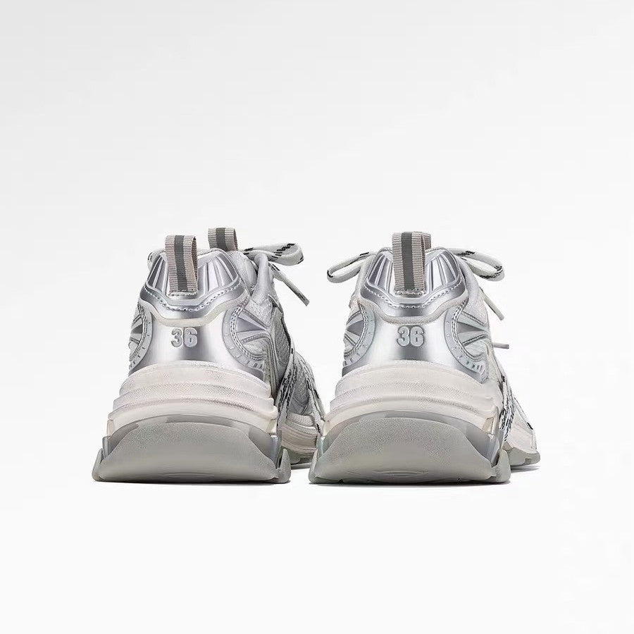 Silver Designer Dad-style Athletic Casual Shoes