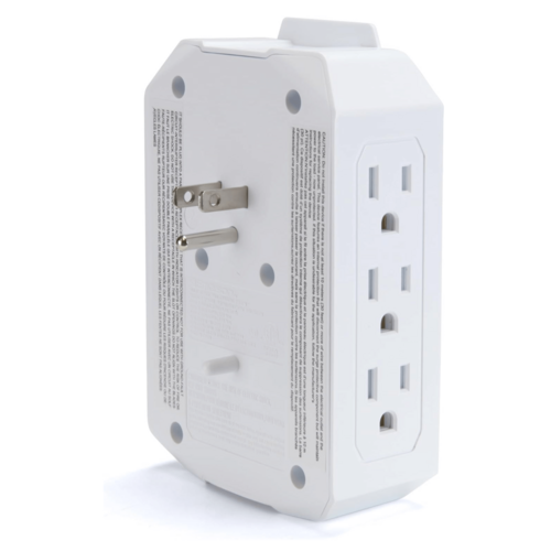 Emerson 6-Outlet + USB Wall Charger with Surge Protection and LED