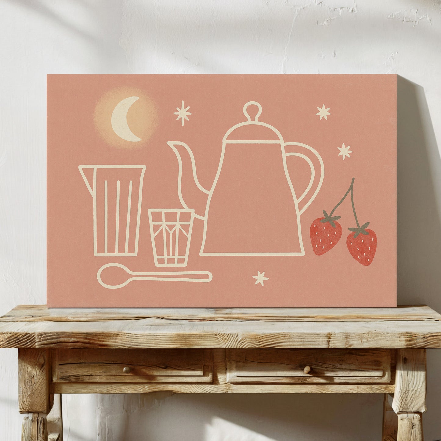 Thé au clair de lune et fraises