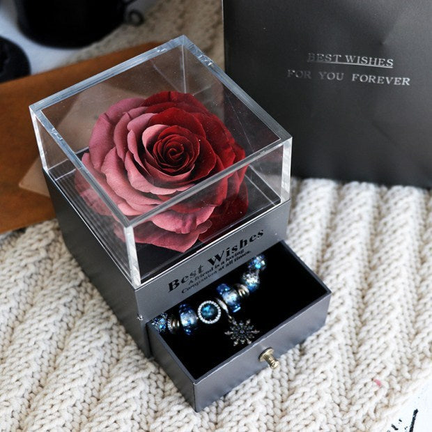 Eternal Rose Jewelry Box for Gifts