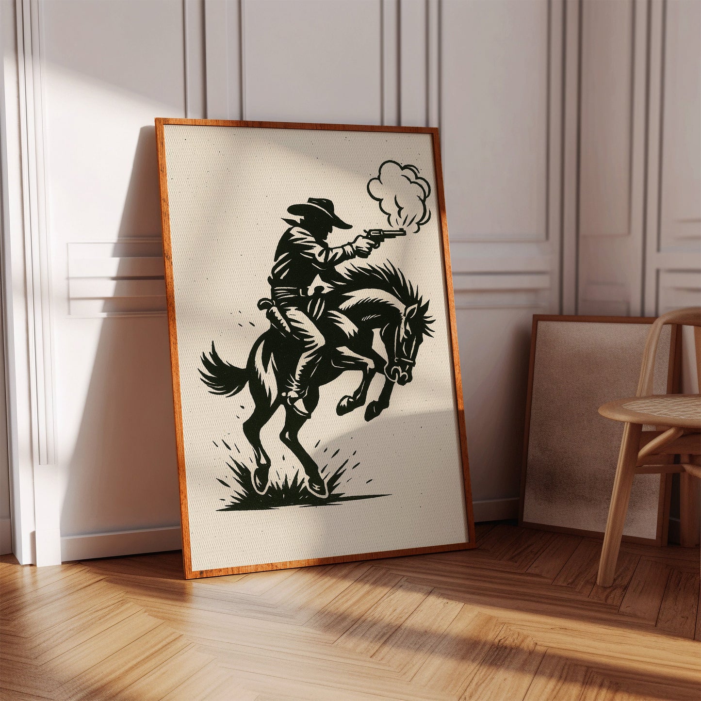 Fusillade de cow-boys dans la poussière