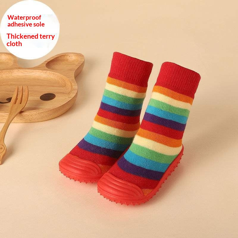 Newborn Baby Boys/Girls Socks With Anti-Slip Soft Rubber Soled Outdoor Foot Socks Animal Carton Floor Booties Socks For Kids