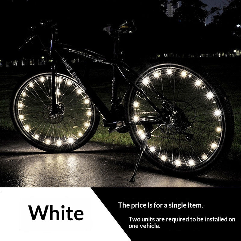 20 LED Bike Cycling Rim Lights Wheel Spoke Light String Strip Lamps Waterproof Bicycle Light Decoration Accessories Waterproof LED Bike Spoke Lights For Adult Bike Beautiful Night Bike Decoration