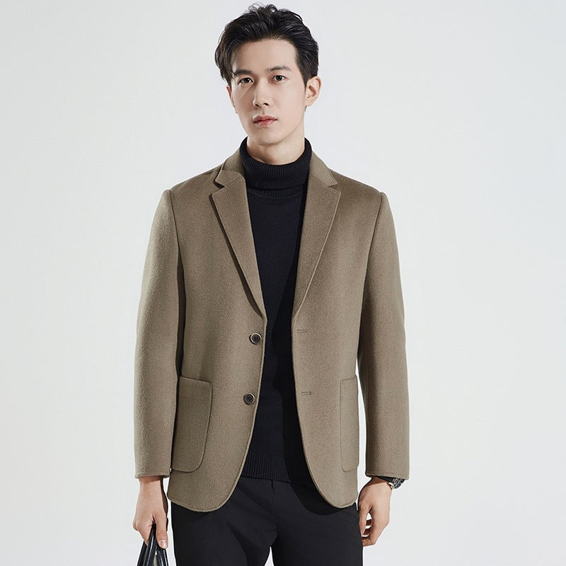 Simple Business-Casual Double-Faced Wool Coat