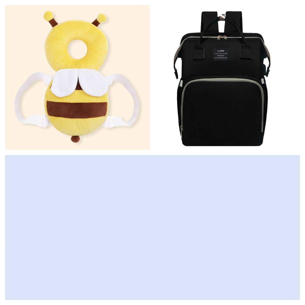 Multifunctional Maternity Diaper Backpack Upgraded With Removable Mosquito Net Large Capacity Foldable Infants Baby Crib Waterproof Nappy Mother Bag For Travel