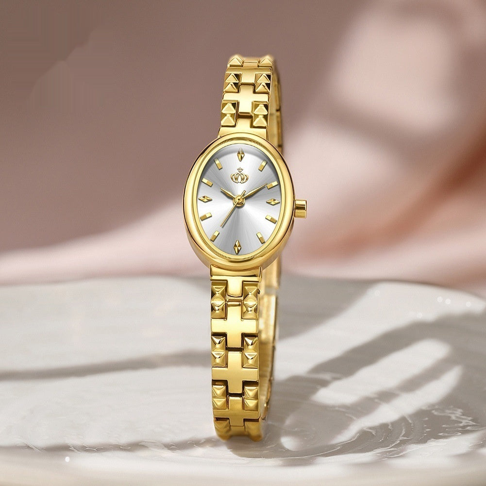 Affordable Luxury Quartz Watch With A Steel Bracelet For Women
