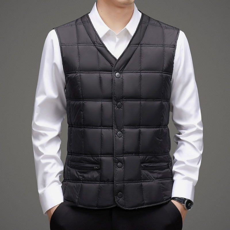 Vest Waistcoat Thermal Liner Dad-style Plus-size Vest