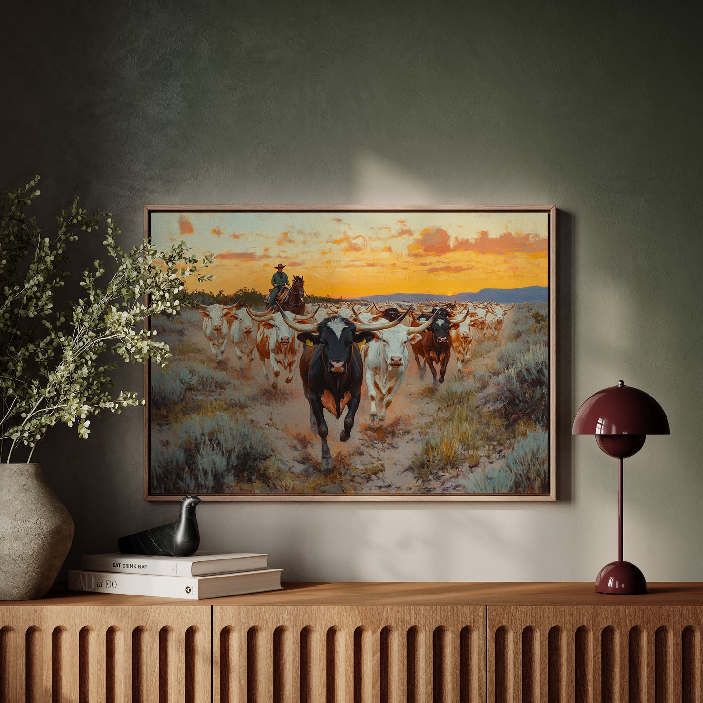 Longhorn Drive au coucher du soleil