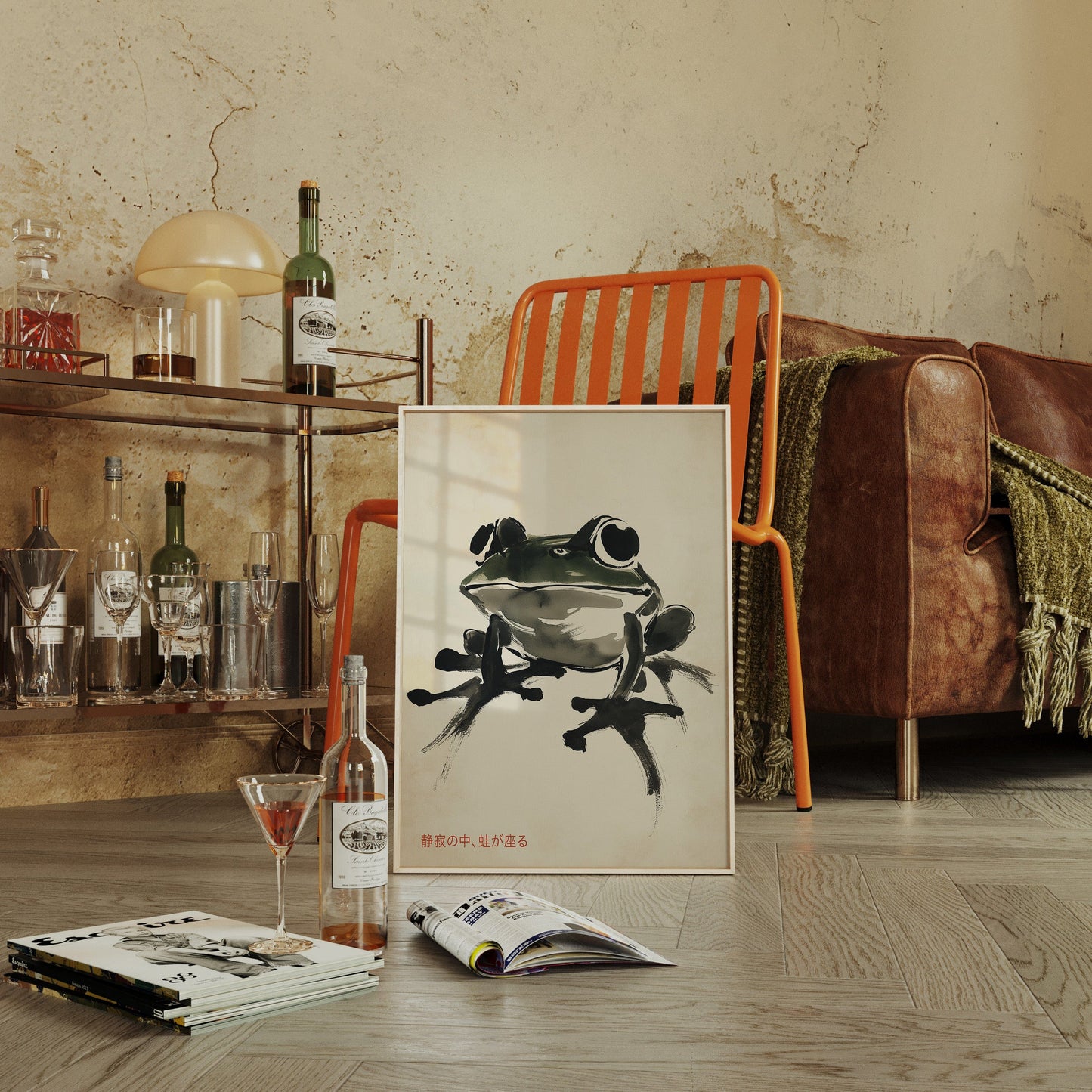 Zen-Frosch in Stille
