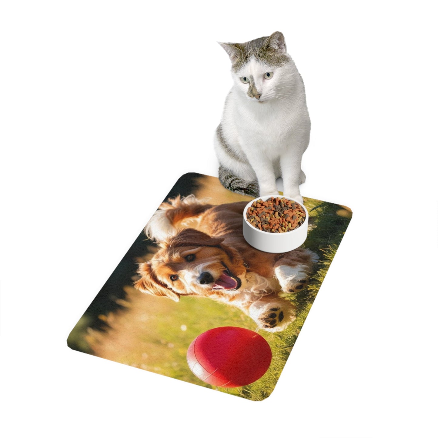 Tapis antidérapant pour animaux de compagnie – Tapis d'alimentation étanche pour chiens