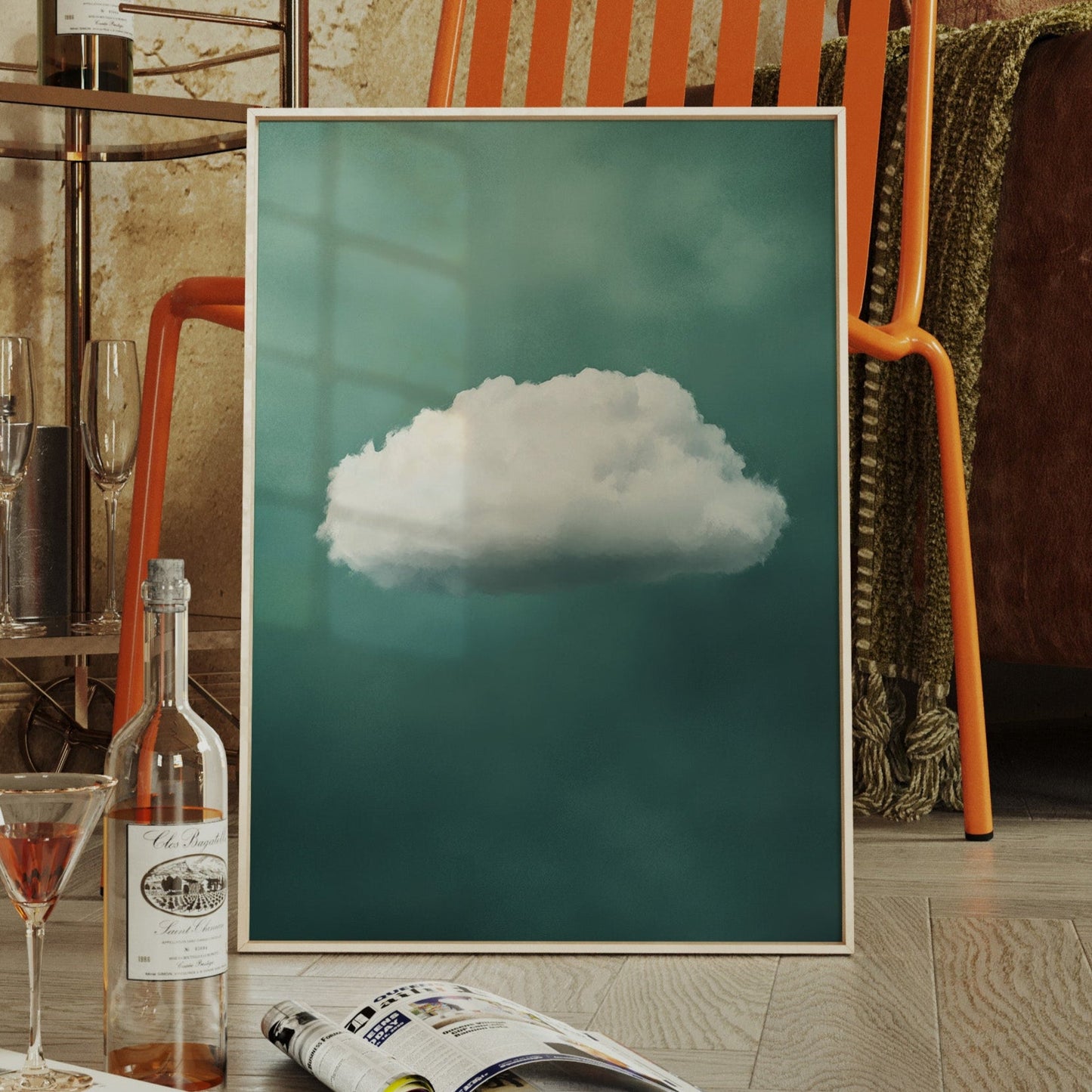 Nuage doux sur ciel écume de mer