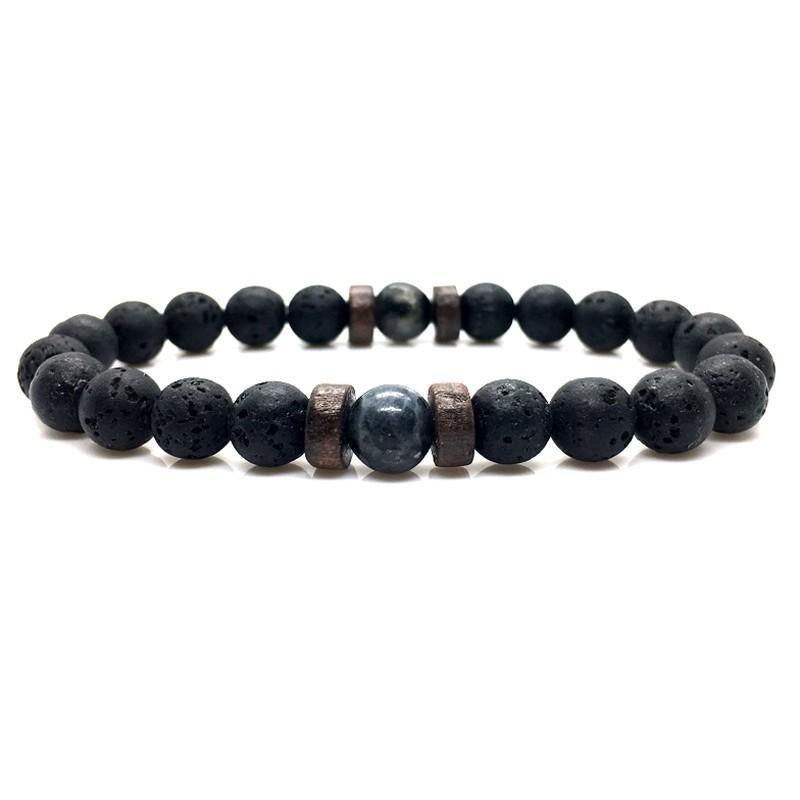 Epic Legendary Volcanic Stone Bracelet For Men And Women Lava Stone Stretch Yoga Bead Bracelet