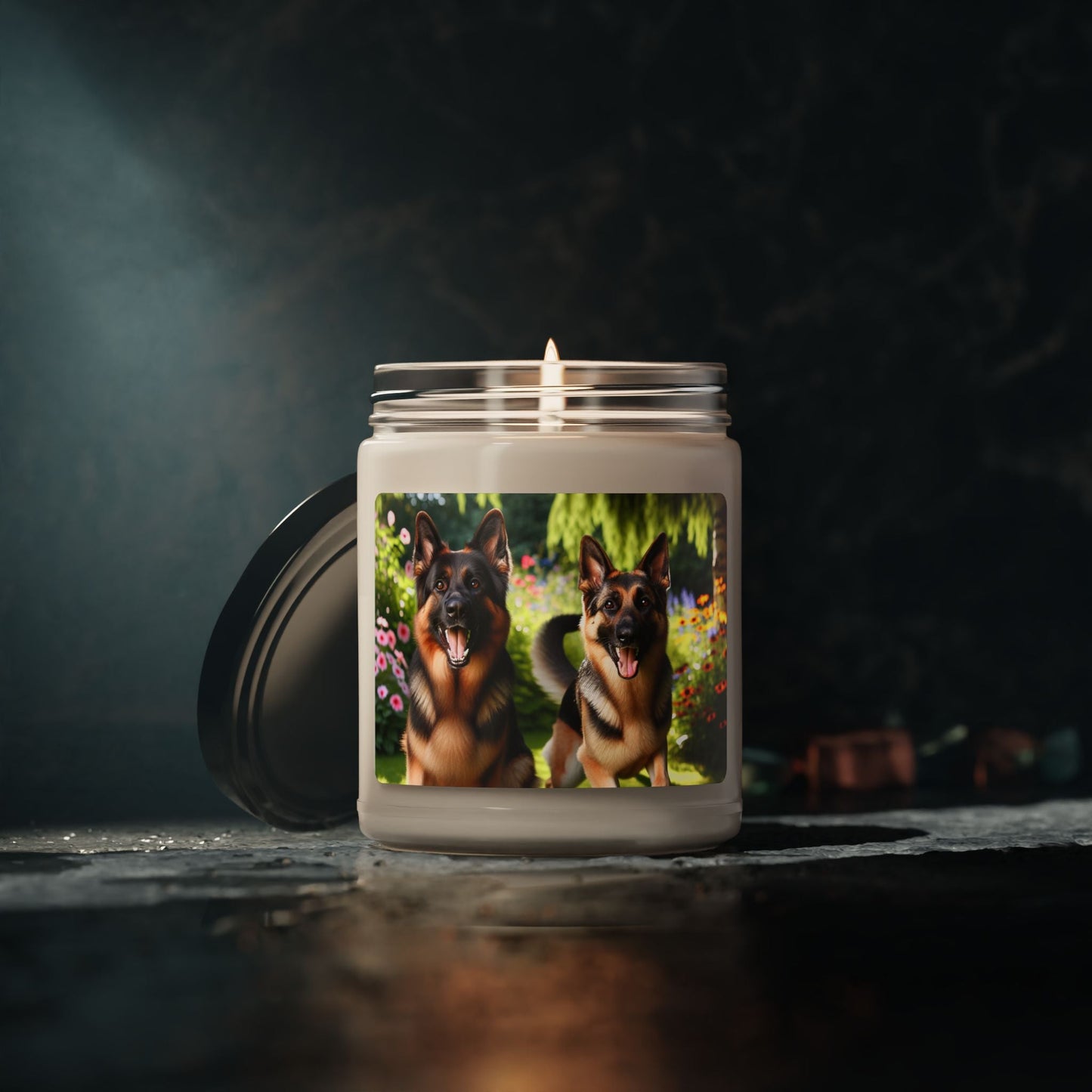Bougie parfumée en cire de soja avec pot en verre