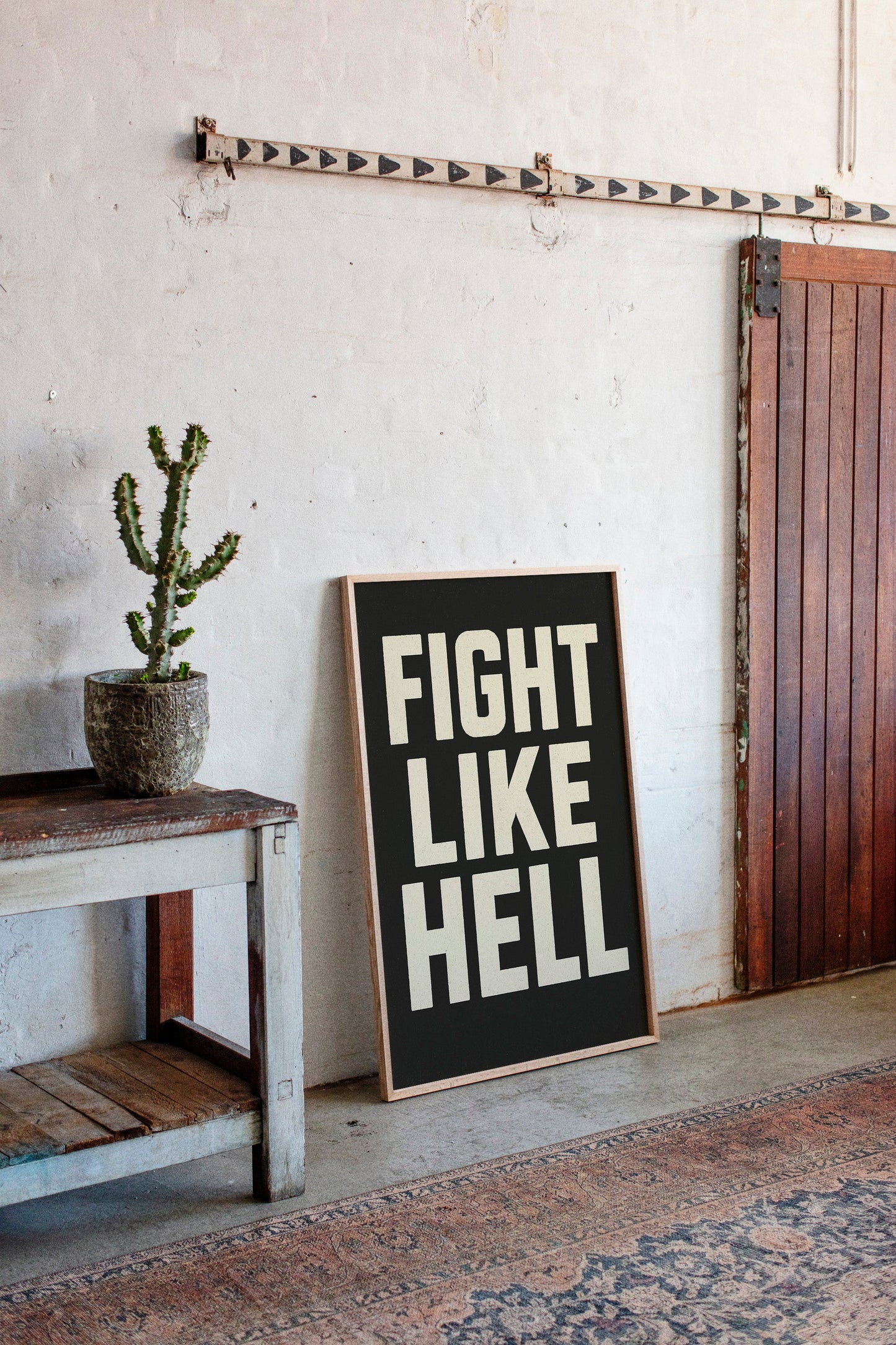 Affiche audacieuse "Bats-toi comme en enfer"