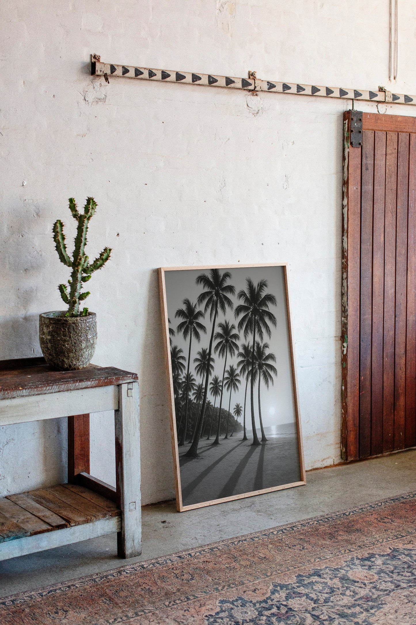 Palm Shadows at Sunrise