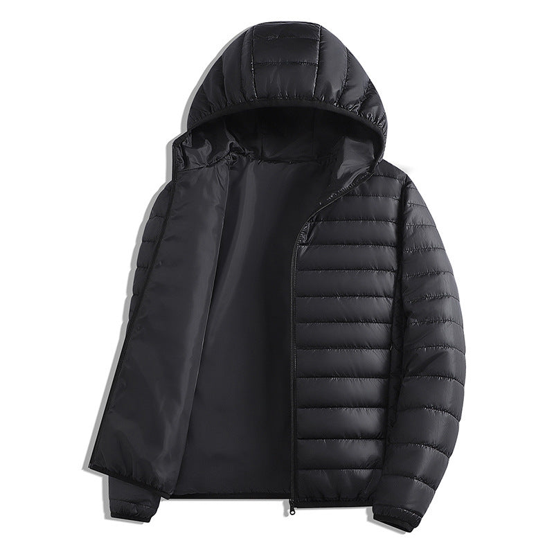 AutumnWinter Warm Hooded Loose-fit Windproof Sporty Casual Ribbed Top