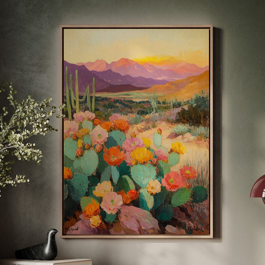 Tableau mural – Cactus du désert, fleur du sud-ouest