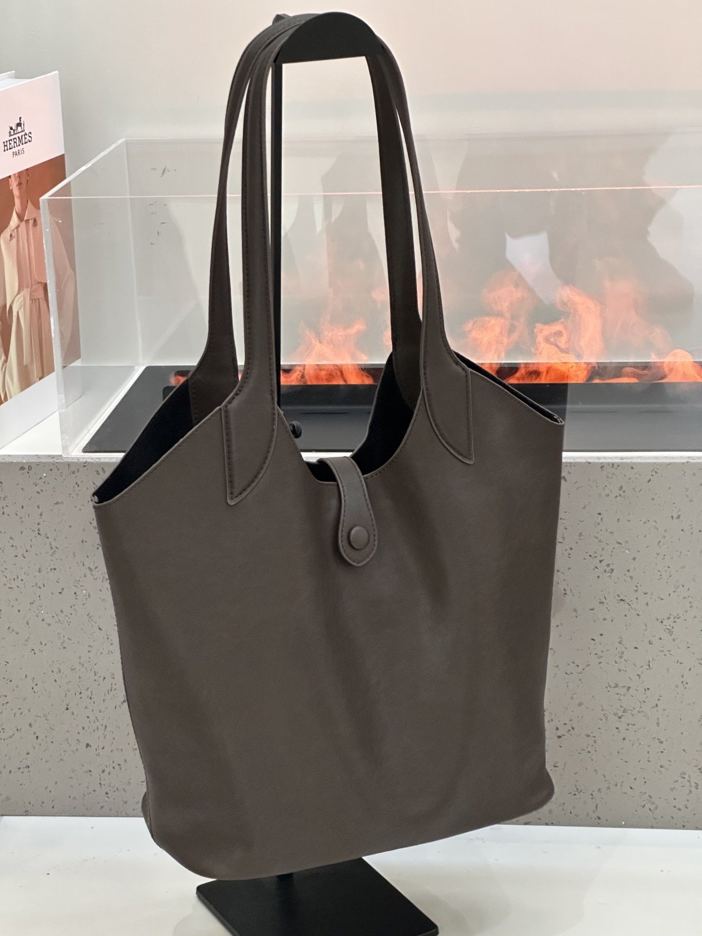 Minimalist High-end Style Basket Bag, New Autumn And Winter Genuine Leather Women's Bag, Roomy Shoulder Bucket Bag For Commuting