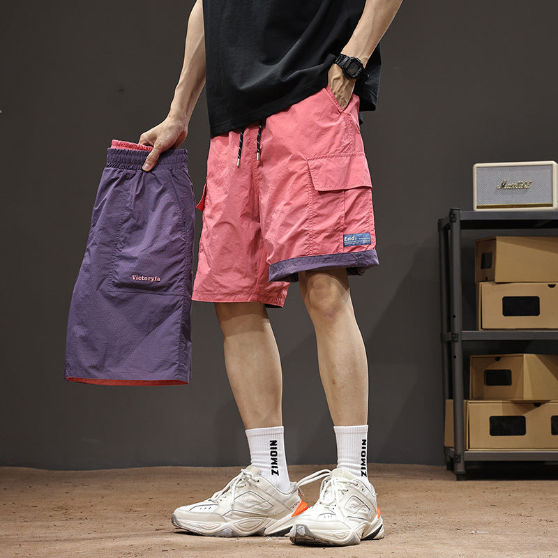 Mens Fashionable Sports Ice-Silk Utility Shorts