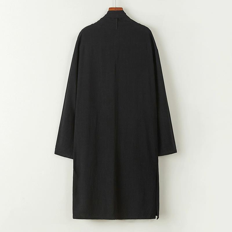 Men's Mandarin-collar Mid-length Trench Coat