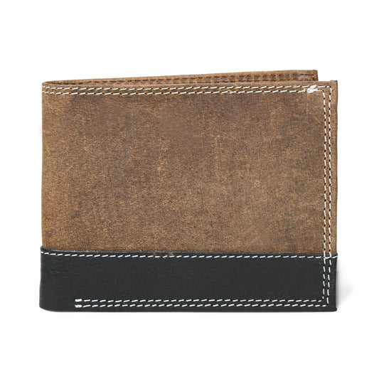 Portefeuille pliable contrasté pour homme