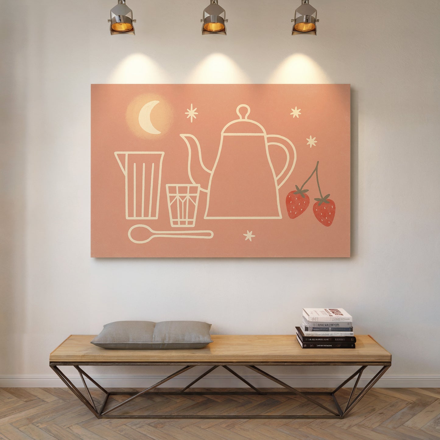Thé au clair de lune et fraises
