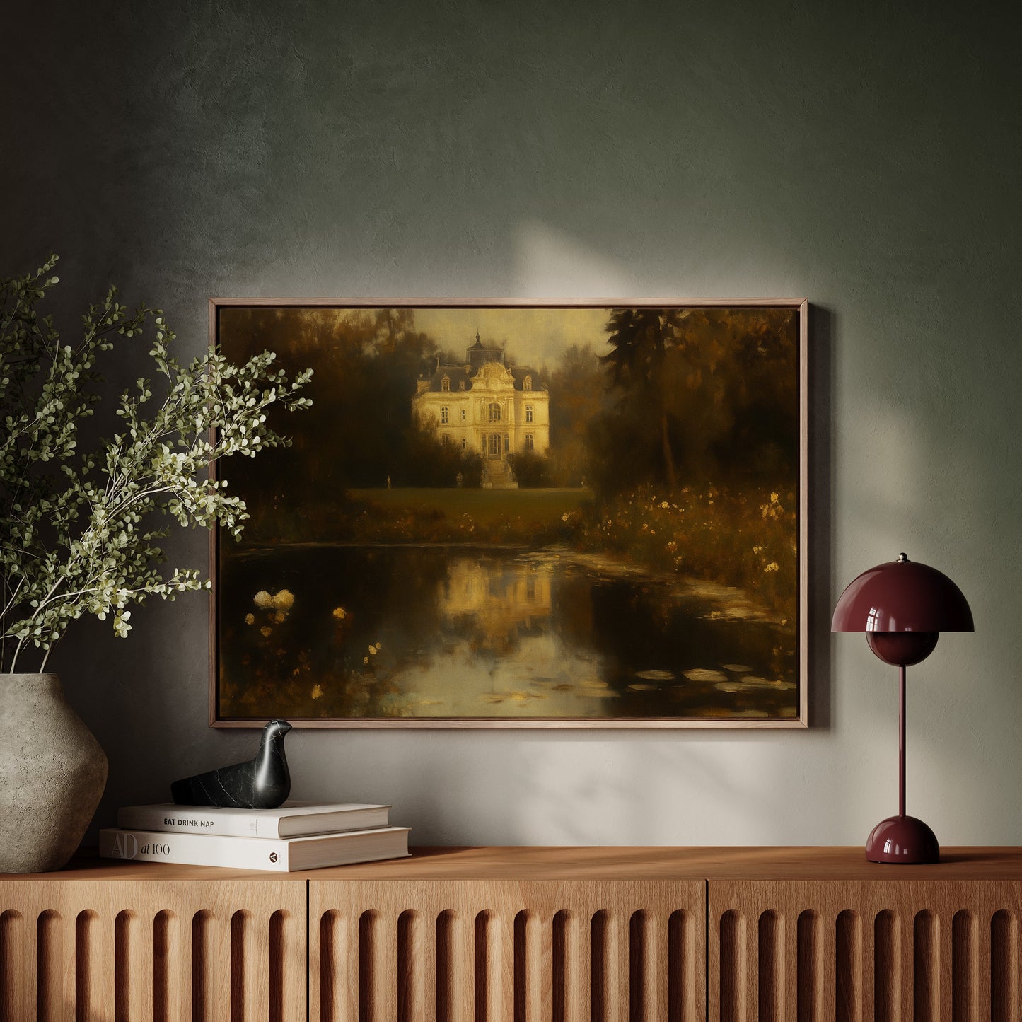 Château Reflected in Golden Dusk