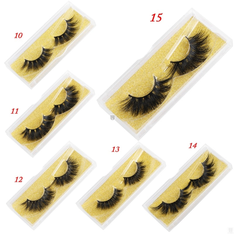Mink Eyelashes 25mm Wispy Fluffy Fake Lashes