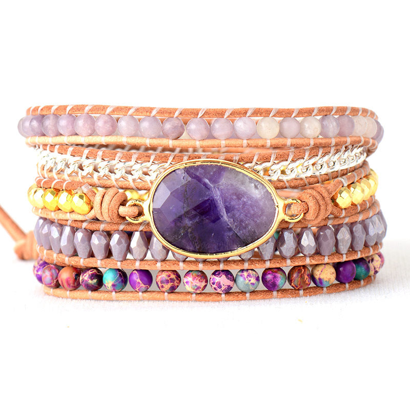 Multilayer Leather Hand-braided Wrap Bracelet