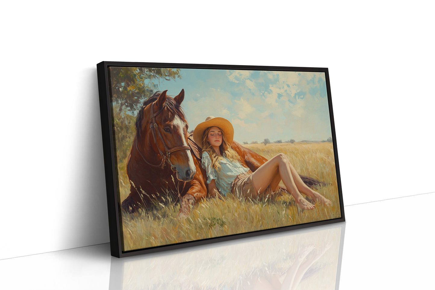 Cowgirl-Tagtraum im Sommergras