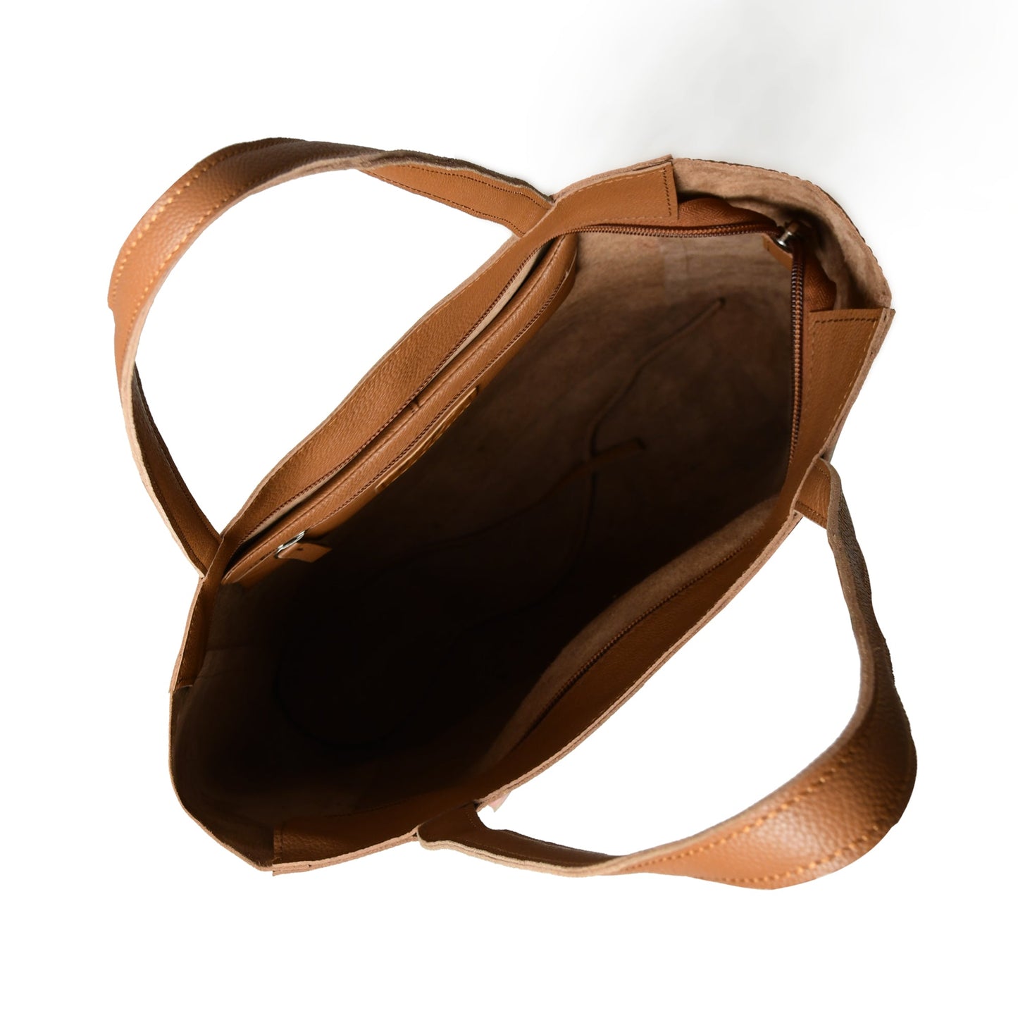 Sac cabas en cuir Café Chic pour femmes