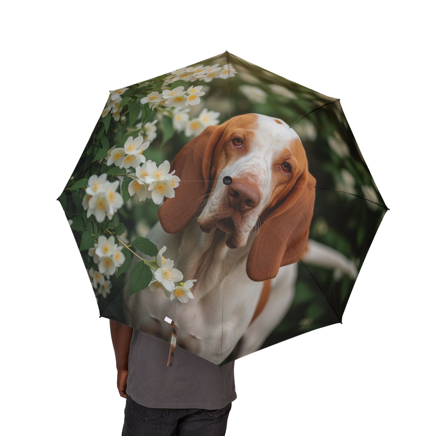 48" Semi-Automatic Umbrella – Windproof Large Travel Rain Umbrella