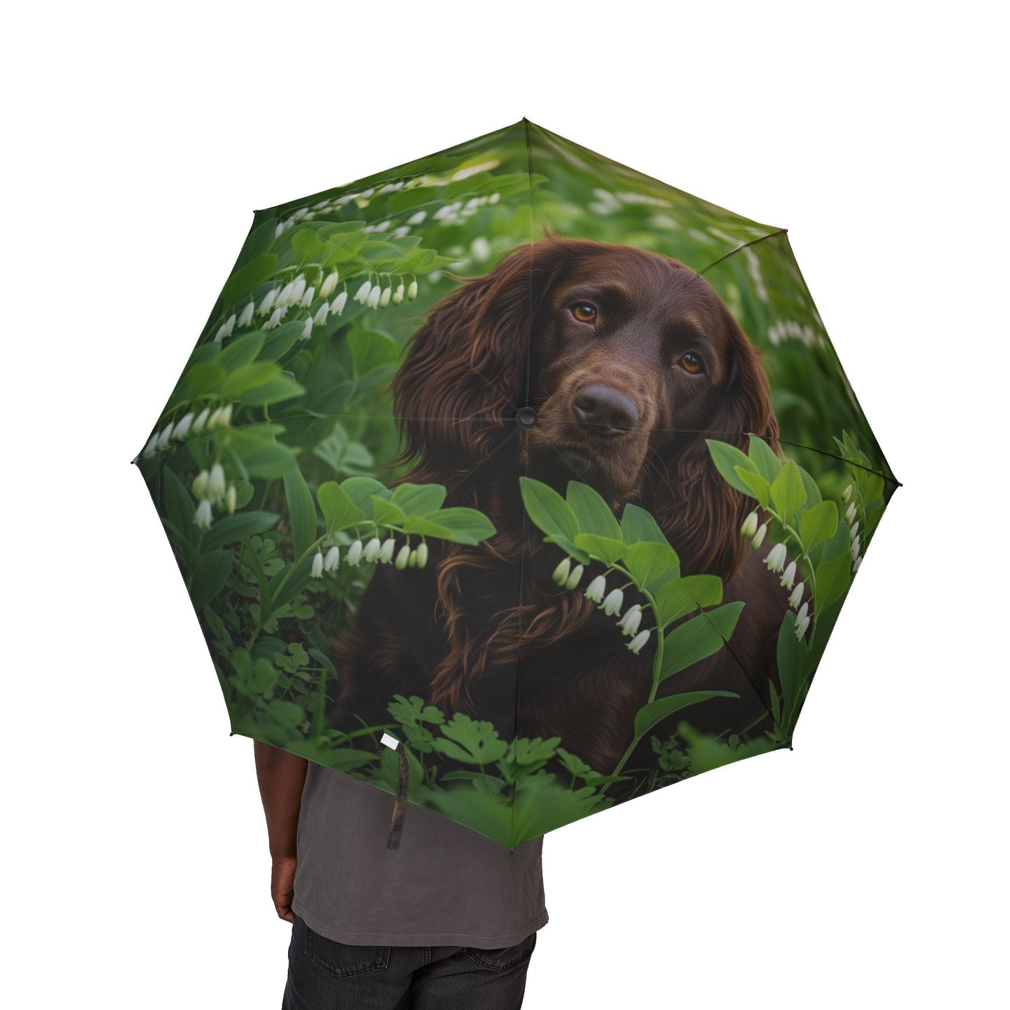 Parapluie semi-automatique 48" – Grand parapluie de voyage coupe-vent