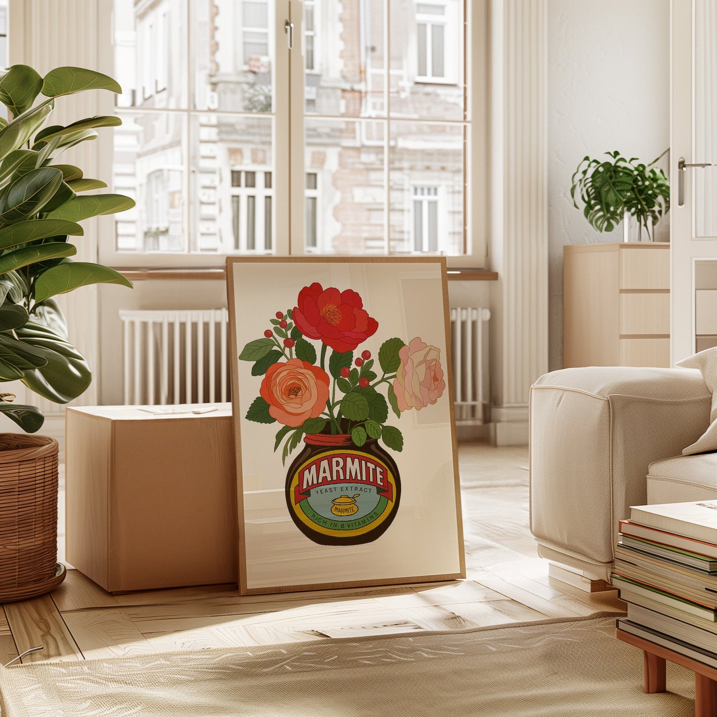 Roses in a Marmite Jar