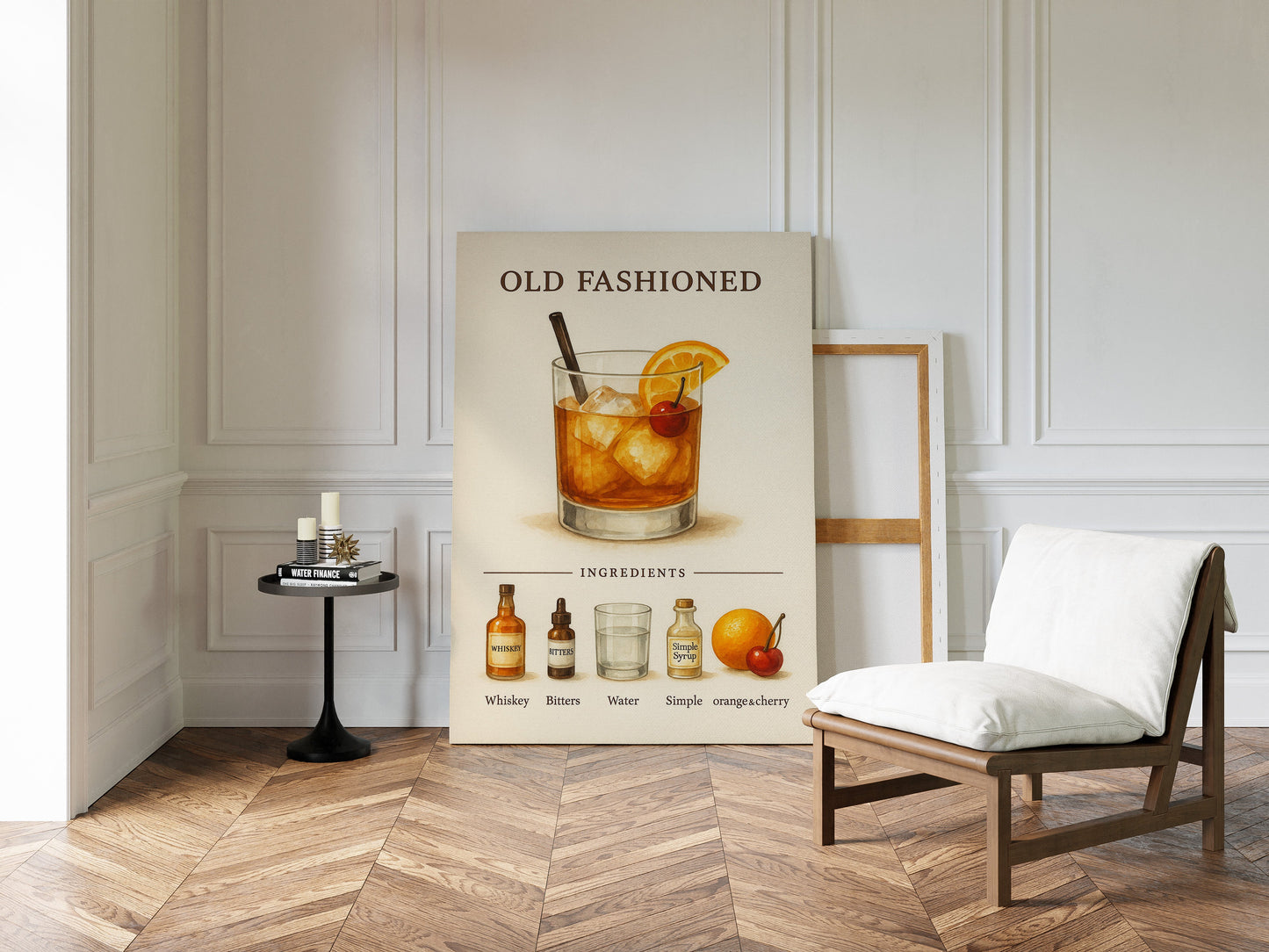 Old Fashioned Cocktail Recipe Art Print