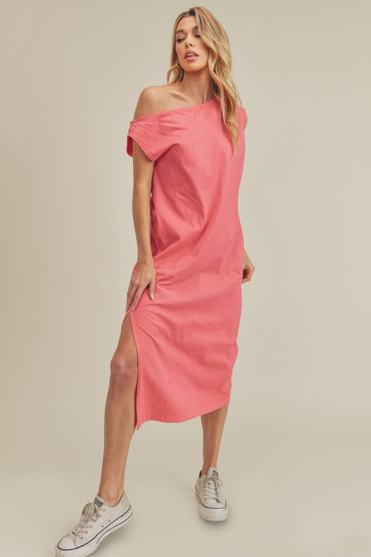 Side Slit Round Neck Sleeveless Midi Dress For Women Versatile, Chic & Comfortable for Any Occasion